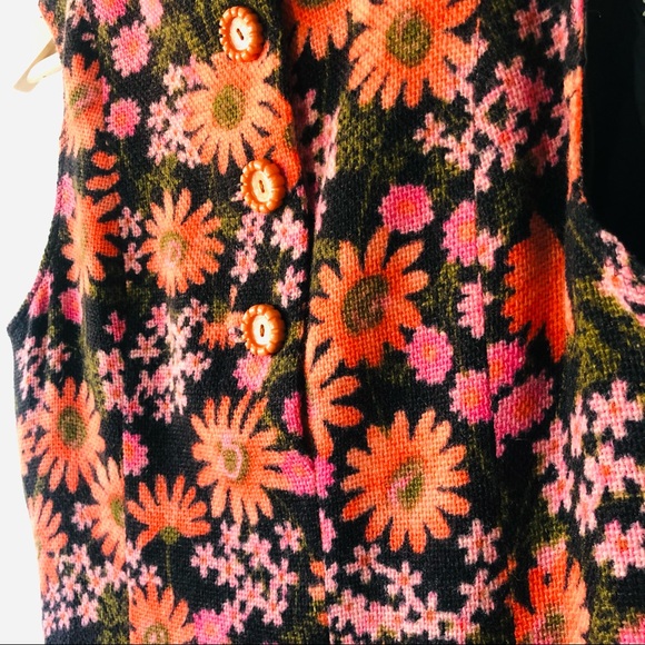 VINTAGE 1960s Vivid Hanae Mori Designer Mod A-Line GoGo Shift Dress XS S - Picture 5 of 13